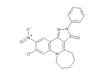 11-chloro-12-nitro-2-phenyl-2,4,5,6,7,8-hexahydro-3H-azepino[1,2-a]pyrazolo[4,3-c]quinolin-3-one