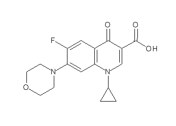 1-cyclopropyl-6-fluoro-7-(4-morpholinyl)-4-oxo-1,4-dihydro-3-quinolinecarboxylic acid