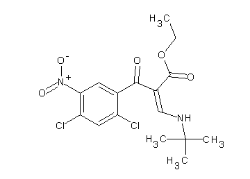 ethyl 3-(tert-butylamino)-2-(2,4-dichloro-5-nitrobenzoyl)acrylate