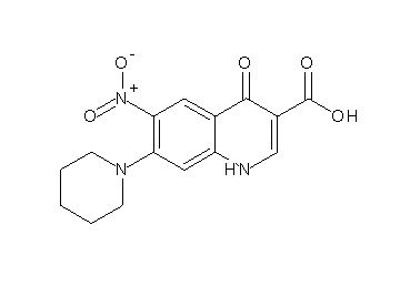 6-nitro-4-oxo-7-(1-piperidinyl)-1,4-dihydro-3-quinolinecarboxylic acid