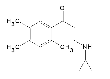 3-(cyclopropylamino)-1-(2,4,5-trimethylphenyl)-2-propen-1-one