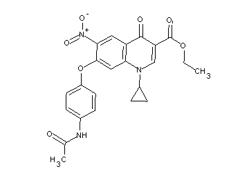 ethyl 7-[4-(acetylamino)phenoxy]-1-cyclopropyl-6-nitro-4-oxo-1,4-dihydro-3-quinolinecarboxylate