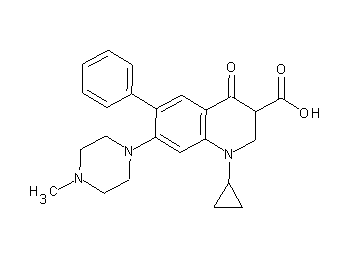 1-cyclopropyl-7-(4-methyl-1-piperazinyl)-4-oxo-6-phenyl-1,2,3,4-tetrahydro-3-quinolinecarboxylic acid