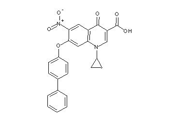 7-(4-biphenylyloxy)-1-cyclopropyl-6-nitro-4-oxo-1,4-dihydro-3-quinolinecarboxylic acid