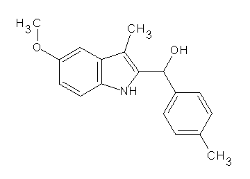 (5-methoxy-3-methyl-1H-indol-2-yl)(4-methylphenyl)methanol (5-methoxy-3-methyl-1H-indol-2-yl)(4-methylphenyl)methanol