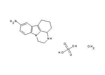2,3,3a,4,5,6-hexahydro-1H-pyrazino[3,2,1-jk]carbazol-8-amine sulfate hydrate