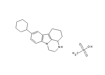 8-cyclohexyl-2,3,3a,4,5,6-hexahydro-1H-pyrazino[3,2,1-jk]carbazole methanesulfonate