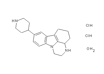 8-(4-piperidinyl)-2,3,3a,4,5,6-hexahydro-1H-pyrazino[3,2,1-jk]carbazole dihydrochloride hydrate