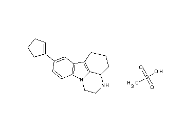 8-(1-cyclopenten-1-yl)-2,3,3a,4,5,6-hexahydro-1H-pyrazino[3,2,1-jk]carbazole methanesulfonate