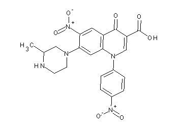 7-(3-methyl-1-piperazinyl)-6-nitro-1-(4-nitrophenyl)-4-oxo-1,4-dihydro-3-quinolinecarboxylic acid