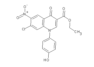 ethyl 7-chloro-1-(4-hydroxyphenyl)-6-nitro-4-oxo-1,4-dihydro-3-quinolinecarboxylate