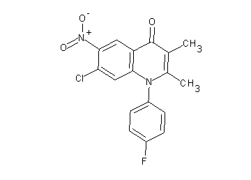 7-chloro-1-(4-fluorophenyl)-2,3-dimethyl-6-nitro-4(1H)-quinolinone