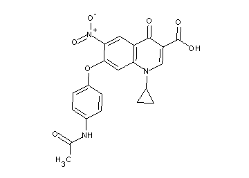 7-[4-(acetylamino)phenoxy]-1-cyclopropyl-6-nitro-4-oxo-1,4-dihydro-3-quinolinecarboxylic acid