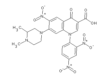 7-(3,4-dimethyl-1-piperazinyl)-1-(2,4-dinitrophenyl)-6-nitro-4-oxo-1,4-dihydro-3-quinolinecarboxylic acid