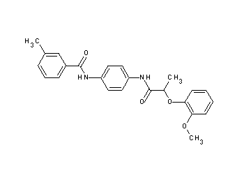 N-(4-{[2-(2-methoxyphenoxy)propanoyl]amino}phenyl)-3-methylbenzamide