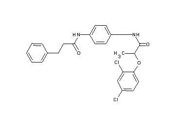 2-(2,4-dichlorophenoxy)-N-{4-[(3-phenylpropanoyl)amino]phenyl}propanamide