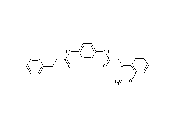 N-(4-{[(2-methoxyphenoxy)acetyl]amino}phenyl)-3-phenylpropanamide