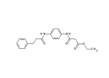 ethyl 3-oxo-3-({4-[(3-phenylpropanoyl)amino]phenyl}amino)propanoate