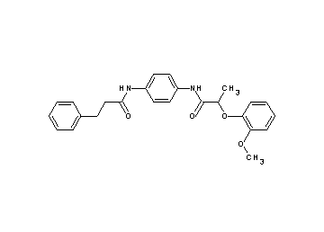 2-(2-methoxyphenoxy)-N-{4-[(3-phenylpropanoyl)amino]phenyl}propanamide