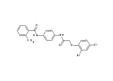 N-(4-{[(2-bromo-4-chlorophenoxy)acetyl]amino}phenyl)-2-methylbenzamide