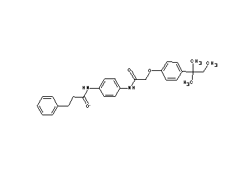N-[4-({[4-(1,1-dimethylpropyl)phenoxy]acetyl}amino)phenyl]-3-phenylpropanamide - Click Image to Close