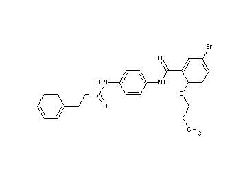 5-bromo-N-{4-[(3-phenylpropanoyl)amino]phenyl}-2-propoxybenzamide