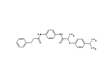 2-(4-isopropylphenoxy)-N-{4-[(3-phenylpropanoyl)amino]phenyl}propanamide