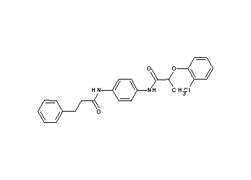 2-(2-chlorophenoxy)-N-{4-[(3-phenylpropanoyl)amino]phenyl}propanamide
