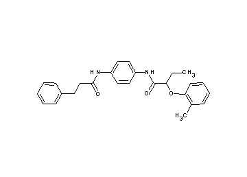 2-(2-methylphenoxy)-N-{4-[(3-phenylpropanoyl)amino]phenyl}butanamide