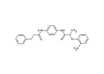 2-(2-methylphenoxy)-N-{4-[(3-phenylpropanoyl)amino]phenyl}propanamide