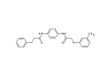 N-(4-{[(3-methylphenoxy)acetyl]amino}phenyl)-3-phenylpropanamide - Click Image to Close