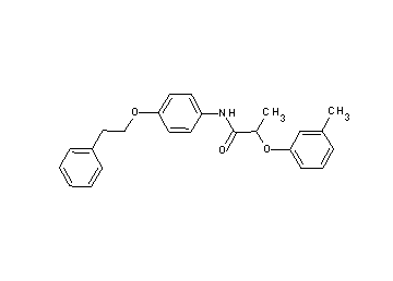 2-(3-methylphenoxy)-N-[4-(2-phenylethoxy)phenyl]propanamide