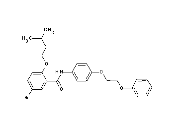 5-bromo-2-(3-methylbutoxy)-N-[4-(2-phenoxyethoxy)phenyl]benzamide
