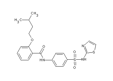 2-(3-methylbutoxy)-N-{4-[(1,3-thiazol-2-ylamino)sulfonyl]phenyl}benzamide