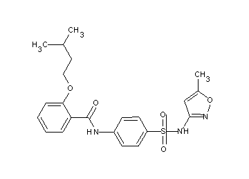 2-(3-methylbutoxy)-N-(4-{[(5-methyl-3-isoxazolyl)amino]sulfonyl}phenyl)benzamide