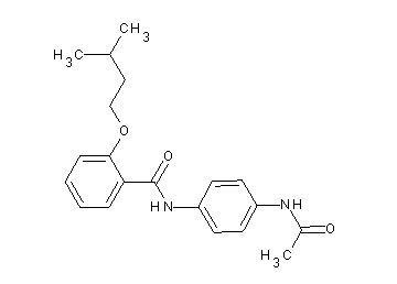 N-[4-(acetylamino)phenyl]-2-(3-methylbutoxy)benzamide