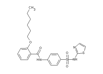 2-(hexyloxy)-N-{4-[(1,3-thiazol-2-ylamino)sulfonyl]phenyl}benzamide