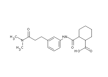 2-[({3-[3-(dimethylamino)-3-oxopropyl]phenyl}amino)carbonyl]cyclohexanecarboxylic acid