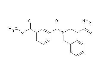 methyl 3-{[(3-amino-3-oxopropyl)(benzyl)amino]carbonyl}benzoate (non-preferred name)