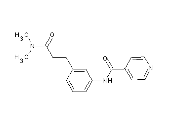 N-{3-[3-(dimethylamino)-3-oxopropyl]phenyl}isonicotinamide