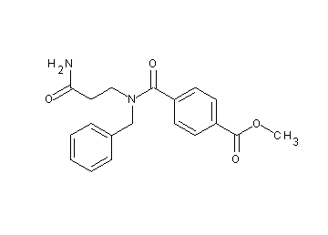 methyl 4-{[(3-amino-3-oxopropyl)(benzyl)amino]carbonyl}benzoate (non-preferred name)