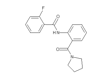 2-fluoro-N-[2-(1-pyrrolidinylcarbonyl)phenyl]benzamide