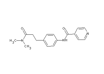 N-{4-[3-(dimethylamino)-3-oxopropyl]phenyl}isonicotinamide - Click Image to Close