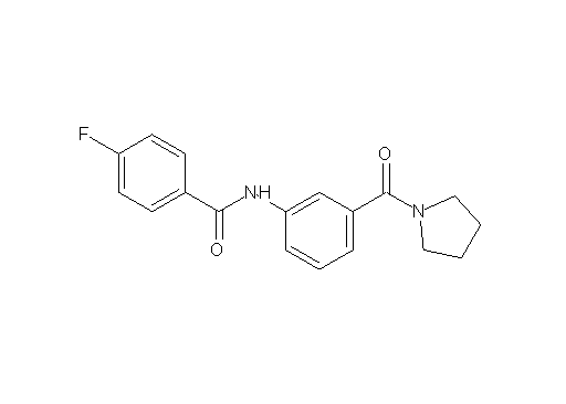 4-fluoro-N-[3-(1-pyrrolidinylcarbonyl)phenyl]benzamide