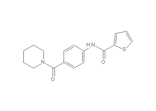N-[4-(1-piperidinylcarbonyl)phenyl]-2-thiophenecarboxamide