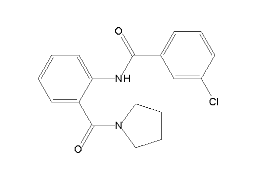 3-chloro-N-[2-(1-pyrrolidinylcarbonyl)phenyl]benzamide