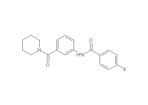4-fluoro-N-[3-(1-piperidinylcarbonyl)phenyl]benzamide