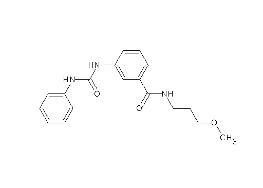 3-[(anilinocarbonyl)amino]-N-(3-methoxypropyl)benzamide
