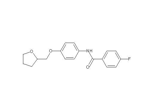 4-fluoro-N-[4-(tetrahydro-2-furanylmethoxy)phenyl]benzamide