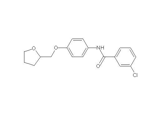 3-chloro-N-[4-(tetrahydro-2-furanylmethoxy)phenyl]benzamide